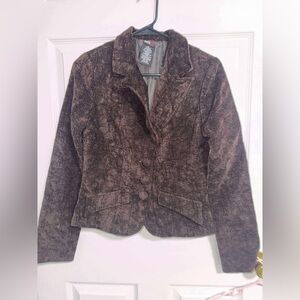 Studio Y Dark Brown Textured Blazer